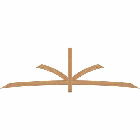 Ekena Millwork Davenport Timber Gable Bracket, Western Red Cedar, 108"W x 31 1/2"H x 1 1/2"D x 3 1/2"F, 7/12 Pitch GBW108X31X0204DAV00SWR